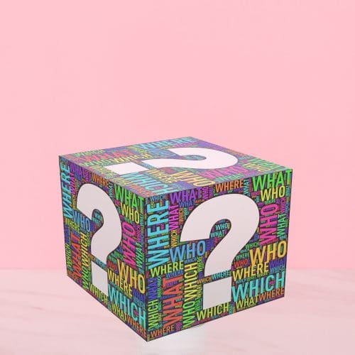 surprise box with questionmark