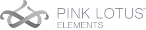 pink lotus elements logo in grayscale