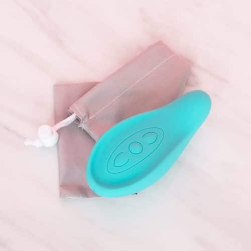 lavie breast lactation massager in teal with pouch