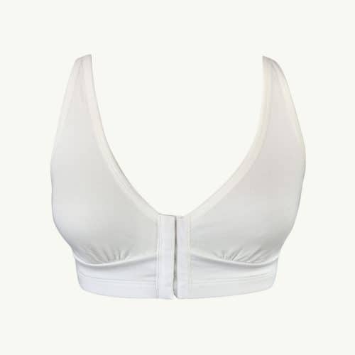 ana ono pocketed front closure bra in ivory front view