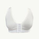AnaOno Pocketed Front Closure Post Surgery Bra, Ivory, Size L