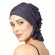 woman wearing chemo beanies headcover in susan b style