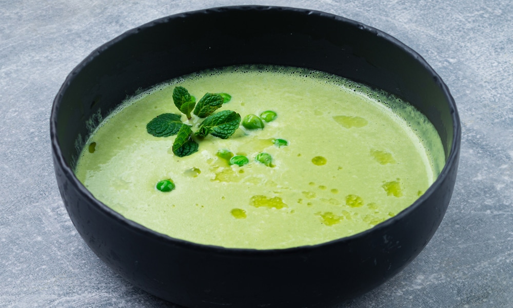 cancer kicking kitchen minty pea soup recipe